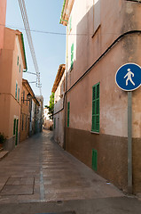 Image showing Pedestrian road in usual european city