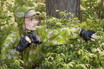 Image showing The observer in the woods