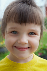 Image showing Portrait of a gray-eyed little girl