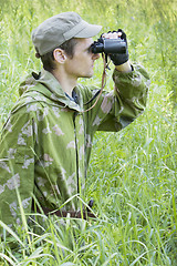 Image showing The observer in the woods