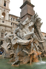 Image showing Piazza Navona Fountain, Rome