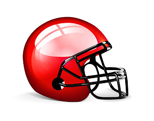 Image showing Red football helmet
