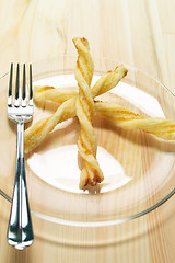 Image showing puff pastry sticks