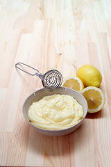 Image showing making fresh mayonnaise sauce