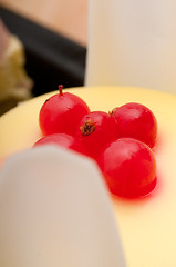 Image showing fresh currant  berry fruit cake