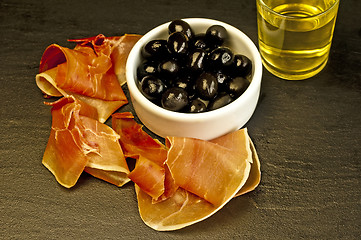 Image showing Jamon Serrano, ham of Spain