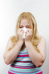 Image showing handkerchief blonde girl