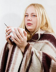 Image showing girl with a cup