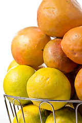 Image showing Mangoes and oranges