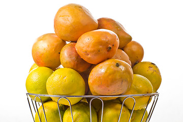 Image showing Mangoes and oranges