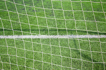 Image showing Soccer field net