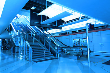 Image showing Stairs in train station