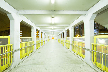 Image showing Footbridge at night
