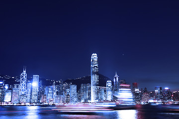 Image showing Hong Kong skyline at night