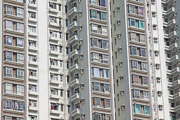 Image showing Packed Hong Kong housing apartments