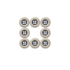 Image showing Cloth buttons isolated on white background