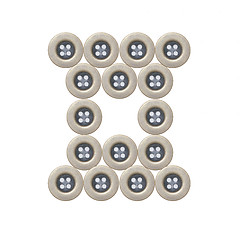 Image showing Cloth buttons isolated on white background