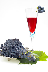 Image showing Grape and wine