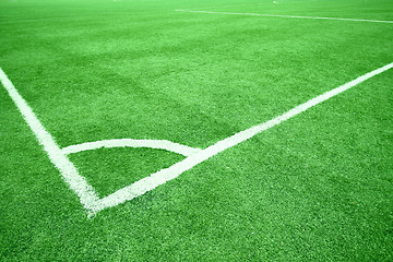 Image showing Soccer field corner