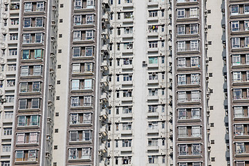 Image showing Packed Hong Kong housing apartments