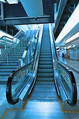 Image showing Stairs in train station