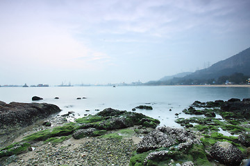 Image showing Sunset along the coast