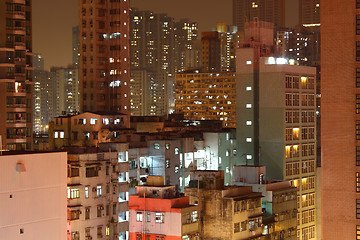 Image showing Hong Kong downtown at night