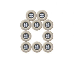 Image showing Cloth buttons isolated on white background