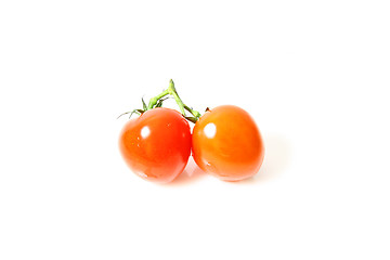 Image showing Cherry tomatoes isolated on white background