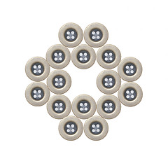 Image showing Cloth buttons isolated on white background