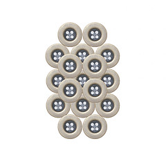 Image showing Cloth buttons isolated on white background