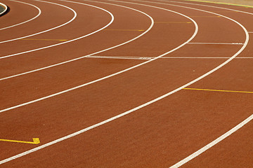 Image showing Abstract view of a running track