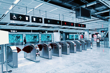 Image showing Entrance of a subway station