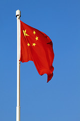 Image showing China flag under blue sky