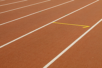 Image showing Running track in a stadium