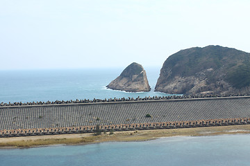 Image showing Sea stack geographical landscape in Hong Kong