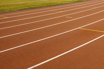 Image showing Running track in a stadium