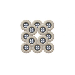 Image showing Cloth buttons isolated on white background