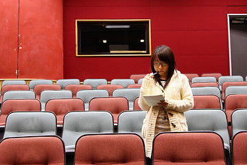 Image showing Asian student in lecture hall