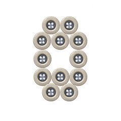 Image showing Cloth buttons isolated on white background