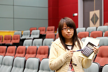 Image showing Asian student in lecture hall