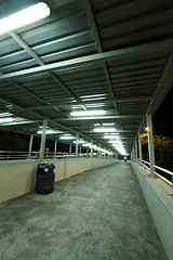 Image showing Footbridge at night