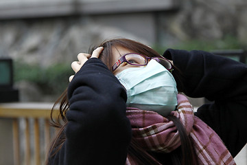 Image showing Chinese sad girl with depression