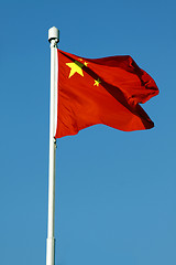 Image showing China flag under blue sky