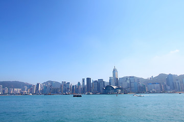 Image showing Hong Kong skyline along the coastline