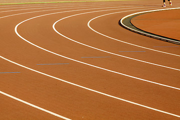Image showing Running track in a curve shape