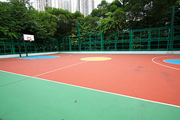 Image showing Abstract view of basketball court