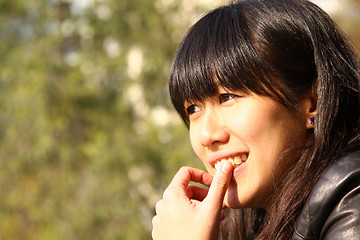 Image showing Asian woman with smiling face