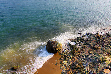 Image showing Rocky seashore in Hong Kong