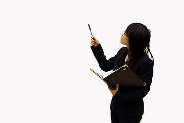 Image showing Businesswoman doing presentation